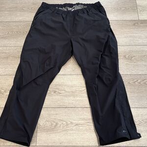 REI E1 Elements Pants Mens XXL 30L Wind Water Resistant Black Outdoor Hiking